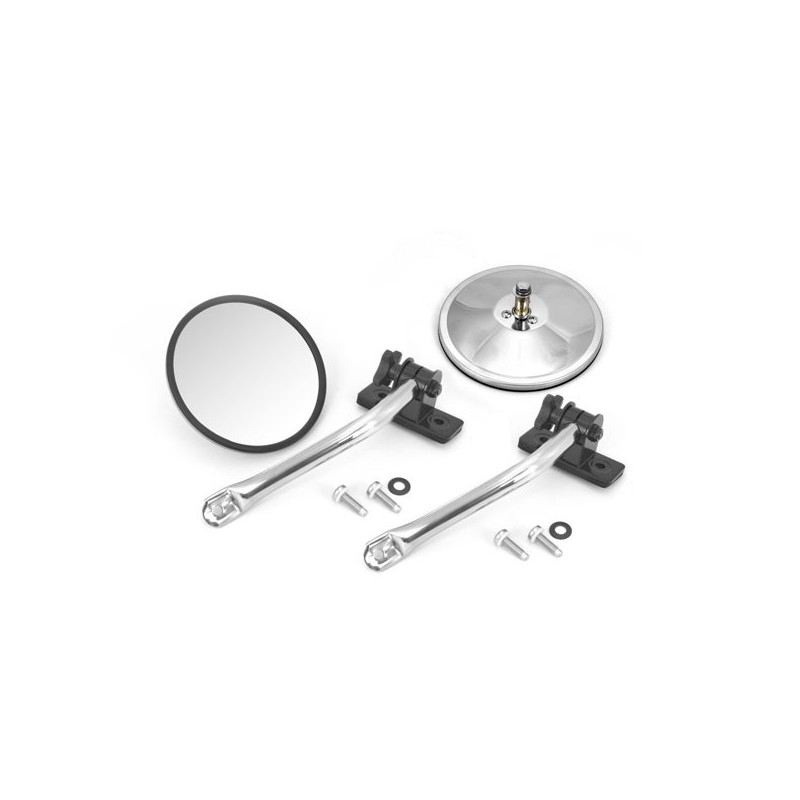 Specchi rotondi inox Jeep Wrangler  97-18